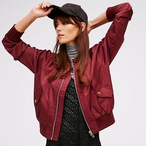 Free People Midnight Bomber Jacket